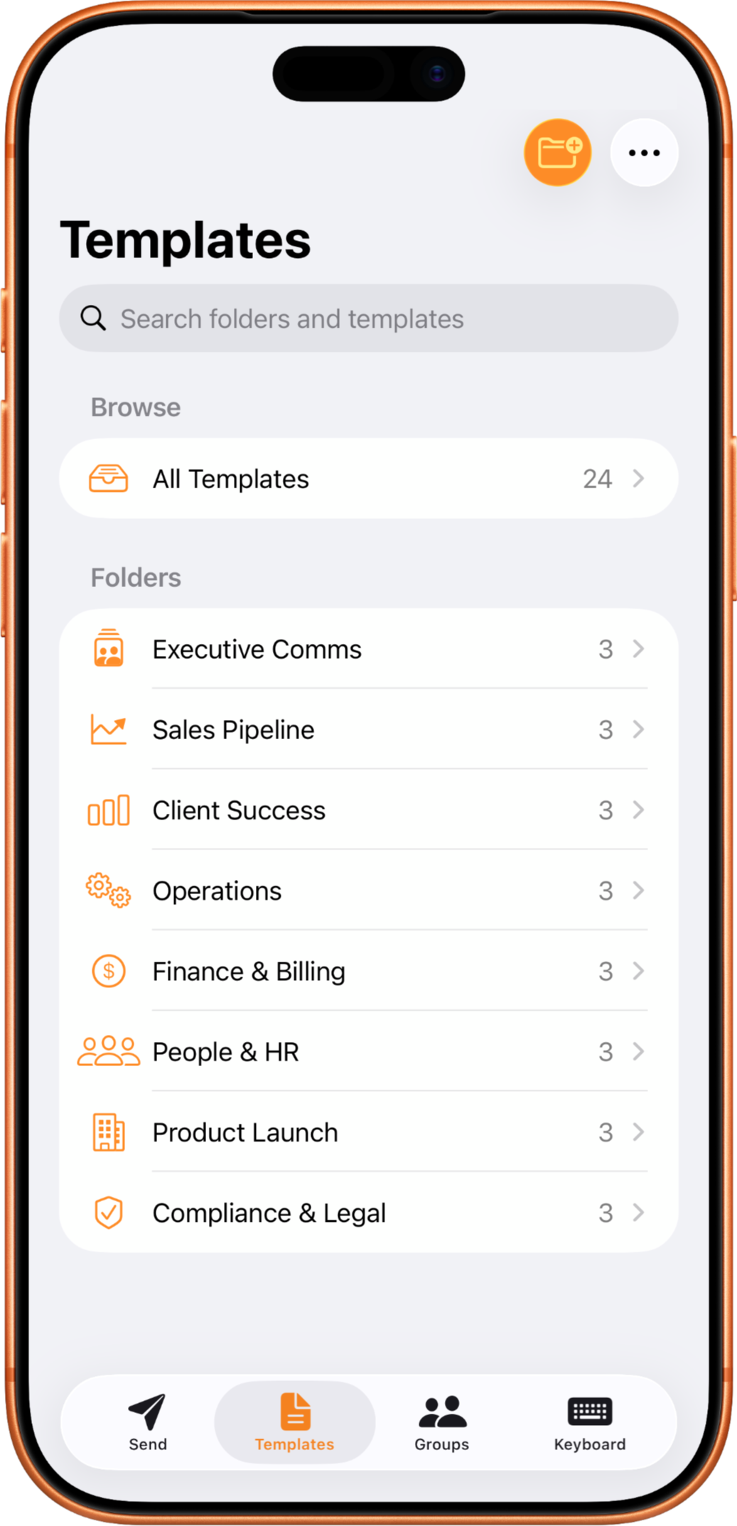 Blast template folders